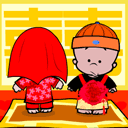 可爱小破孩撒尿表情