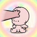 可爱小破孩撒尿表情