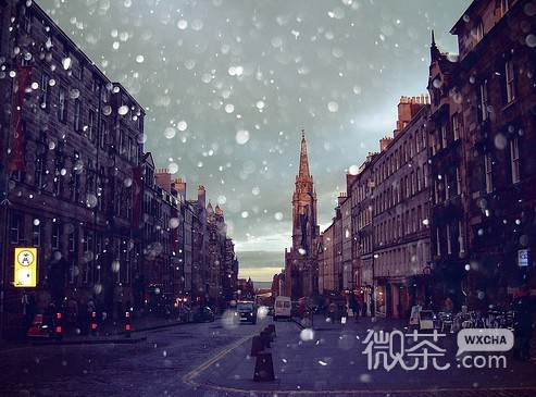 圣诞浪漫唯美雪景朋友圈配图 青春像雪花飞舞