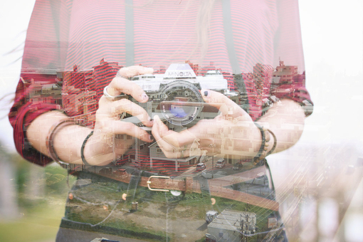 微信意境伤感双重曝光摄影意境图片