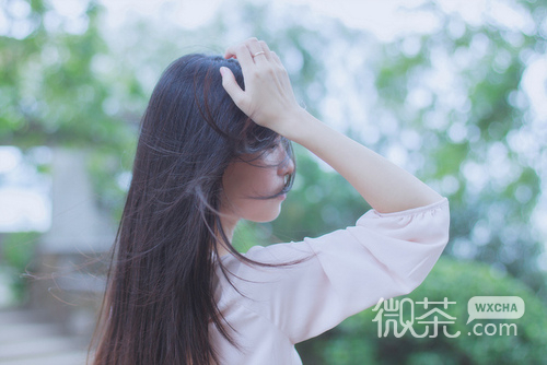 微信意境森系女素材图片