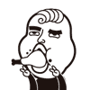 黑白色大叔动态表情 搞笑的黑白色大叔微信表情