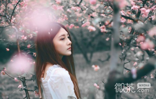 樱花少女唯美微信图片