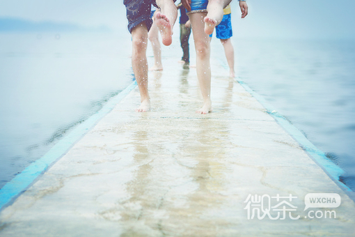 微信意境lomo伤感海边蓝色系美图