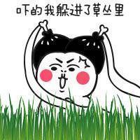 萌萌哒的聊天表情包2016 吓得我躲进了草丛里