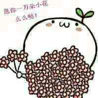 呐，花花送给你表情包下载，送你一把小花！