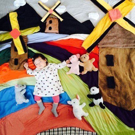 微信可爱图片  当萌宝遇上艺术妈咪