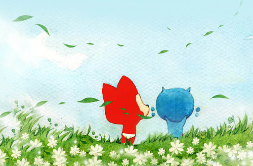 微信卡通大图  萌萌的阿狸