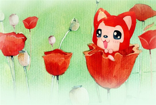 微信卡通大图  萌萌的阿狸