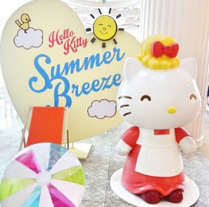 甜甜的hello kitty主题蛋糕图片