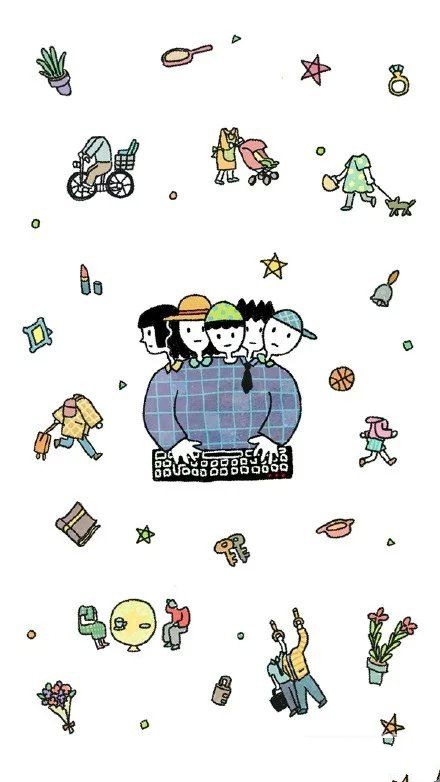 萌萌哒的聊天背景图片2016  可爱平铺背景图片大全