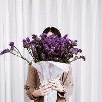 精选女生头像  唯美清纯的森系带花头像