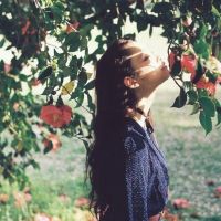 精选女生头像  唯美清纯的森系带花头像