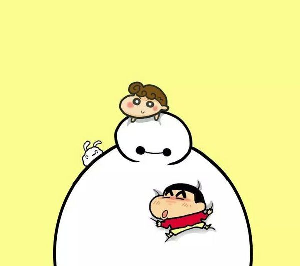 暖暖哒的大白背景图片  我会永远在你身边陪着你