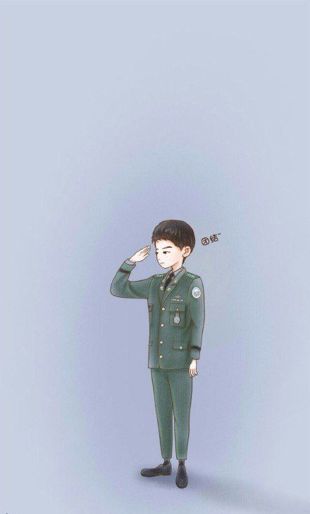 太阳的后裔卡通图片  怦然心动的爱情