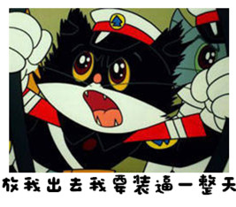 黑猫警长微信带字表情包系列  拿不出证据老子弄死你