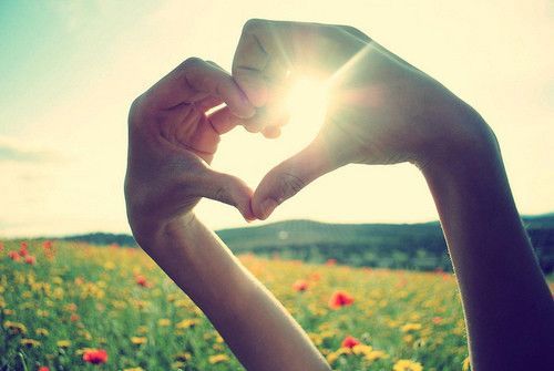 心形手势的图片  hands of love