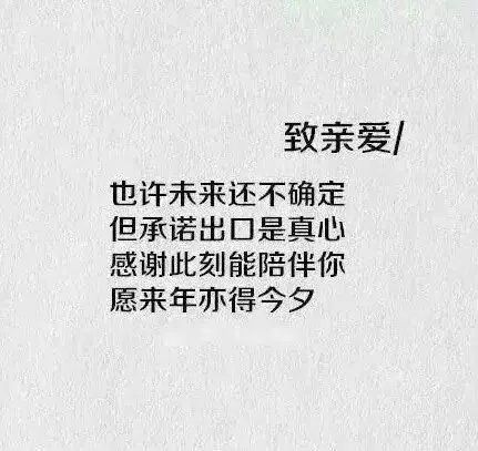 致所有陪伴  愿来年换得意义