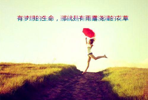 梦想女孩唯美带字图片  放飞梦想的女孩