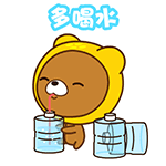 动漫帽帽熊防暑微信表情包