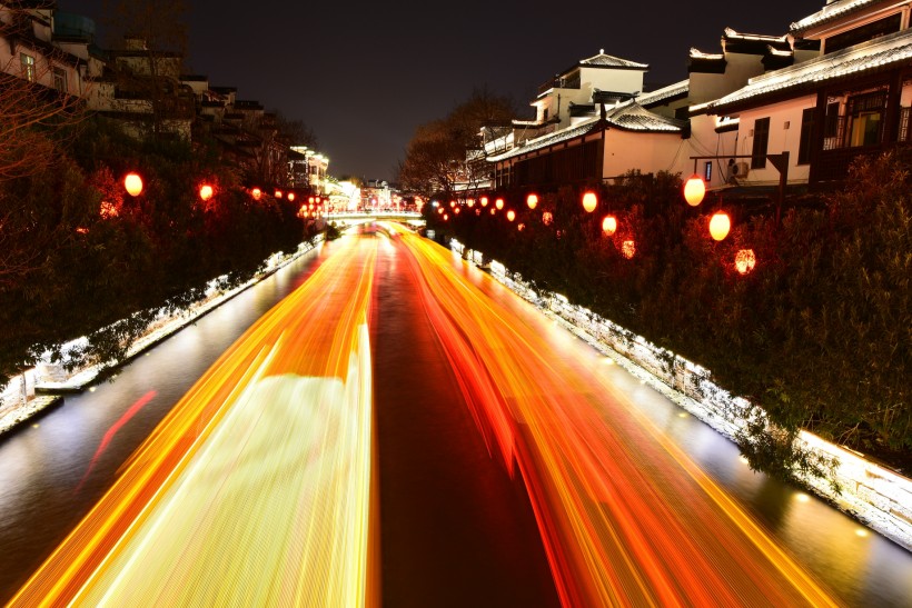 南京夫子庙夜景微信高清图片