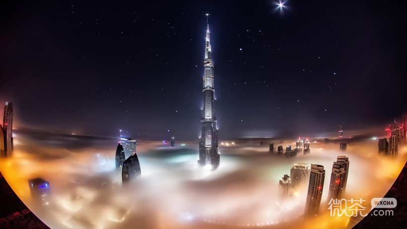 迪拜风景微信高清图片 贸易之都