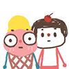 奶油冰淇淋微信表情包 萌萌哒