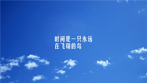 励志的文字微信图片 时间是一只飞翔的鸟
