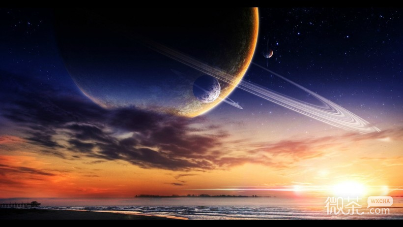 魔幻行星环微信图片 太阳系