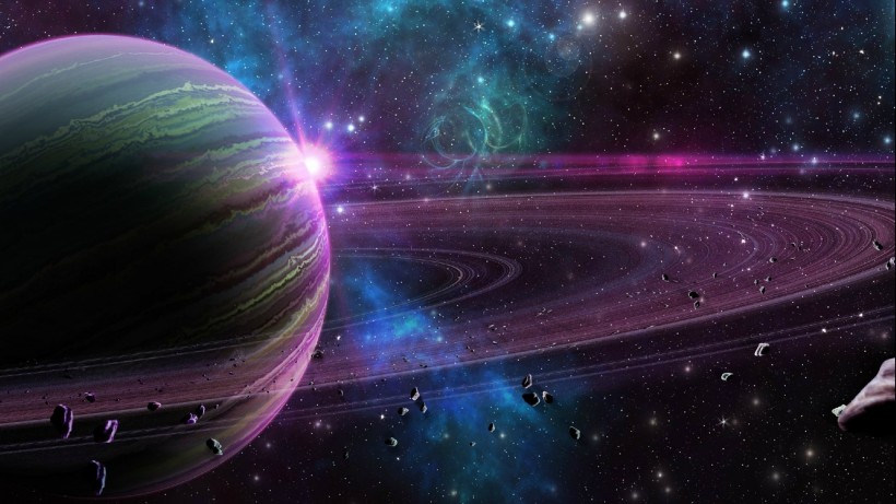 魔幻行星环微信图片 太阳系