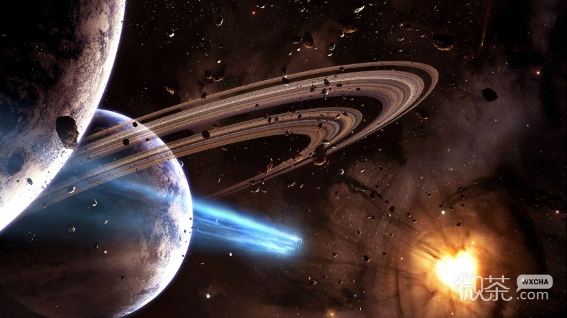魔幻行星环微信图片 太阳系