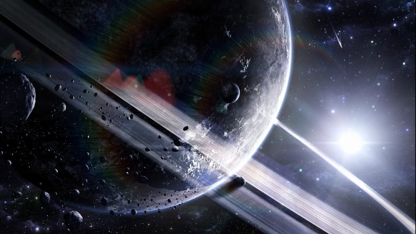 魔幻行星环微信图片 太阳系