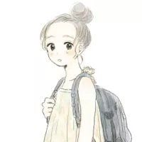 微信最新手绘图片唯美人物头像 碎花洋裙的优雅