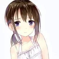 微信最新手绘图片唯美人物头像 碎花洋裙的优雅