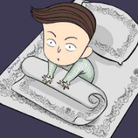 微信日系漫画好想睡觉的图片卡通头像 允许被挥霍的年代叫青春