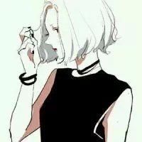 微信黑色主调的个性手绘头像 黑白的承诺还未感慨