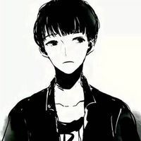 微信黑色主调的个性手绘头像 黑白的承诺还未感慨