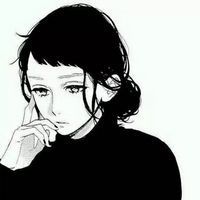 微信黑色主调的个性手绘头像 黑白的承诺还未感慨