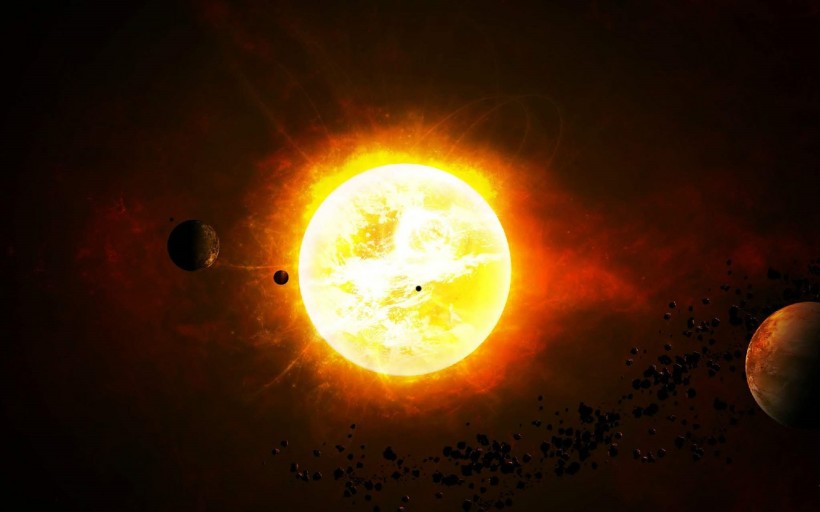 金灿灿的太阳微信图片 太阳系
