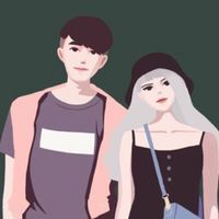 微信卡通情侣头像 执熬