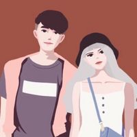 微信卡通情侣头像 执熬