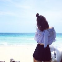 微信女生头像 海边唯美