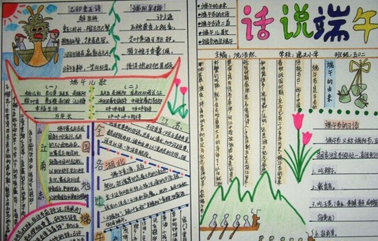 端午节手抄报微信图片 粽叶飘香