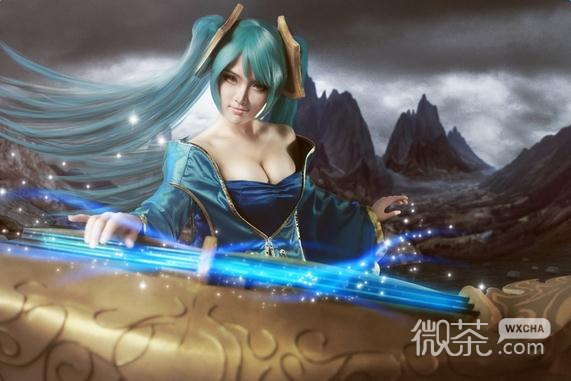 LOL琴瑟仙女娑娜Cosplay微信图片 我用意念传达给您
