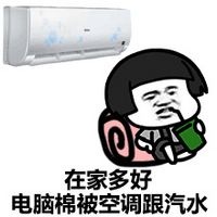 蘑菇头系列猥琐搞怪微信表情包 有空调的地方就有我