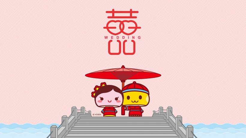 蘑菇点点滴滴中式婚礼微信图片 最火动漫形象之一