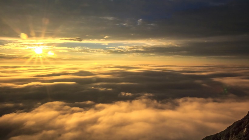唯美山顶的云海日出微信图片 晨曦