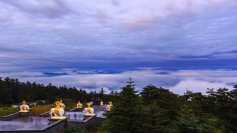 唯美山顶的云海日出微信图片 晨曦