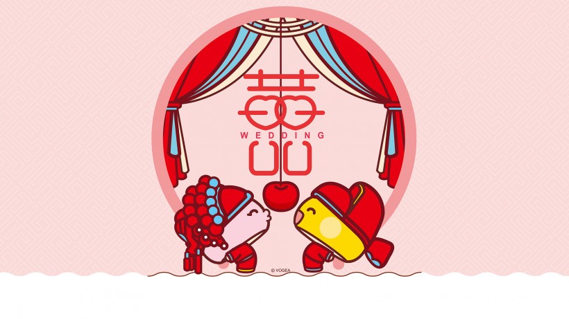 蘑菇点点滴滴中式婚礼微信图片 最火动漫形象之一