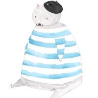 微信手绘水染画卡通头像 不留给我一丝机会